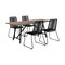 Armen Living Koala and Shasta 5 Piece Outdoor Patio Dining Set in Light Eucalyptus Wood and Black Rope 840254336384 - alternate 1